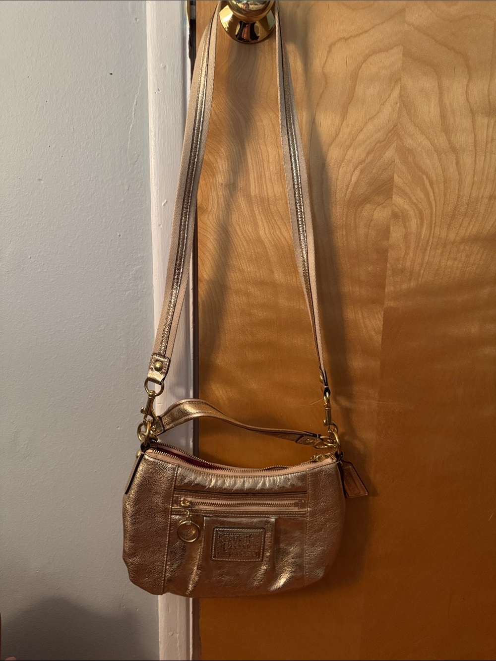 Coach Metallic Gold Shoulder/Crossbody Bag